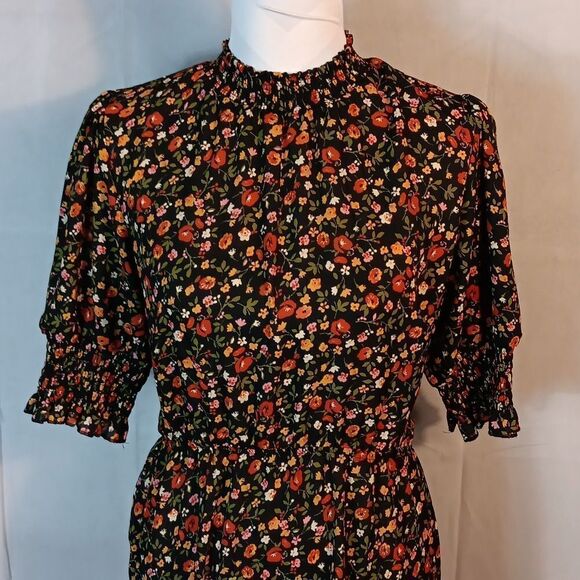 MAX +ASH Backless Floral Black Dress - Picture 3 of 8